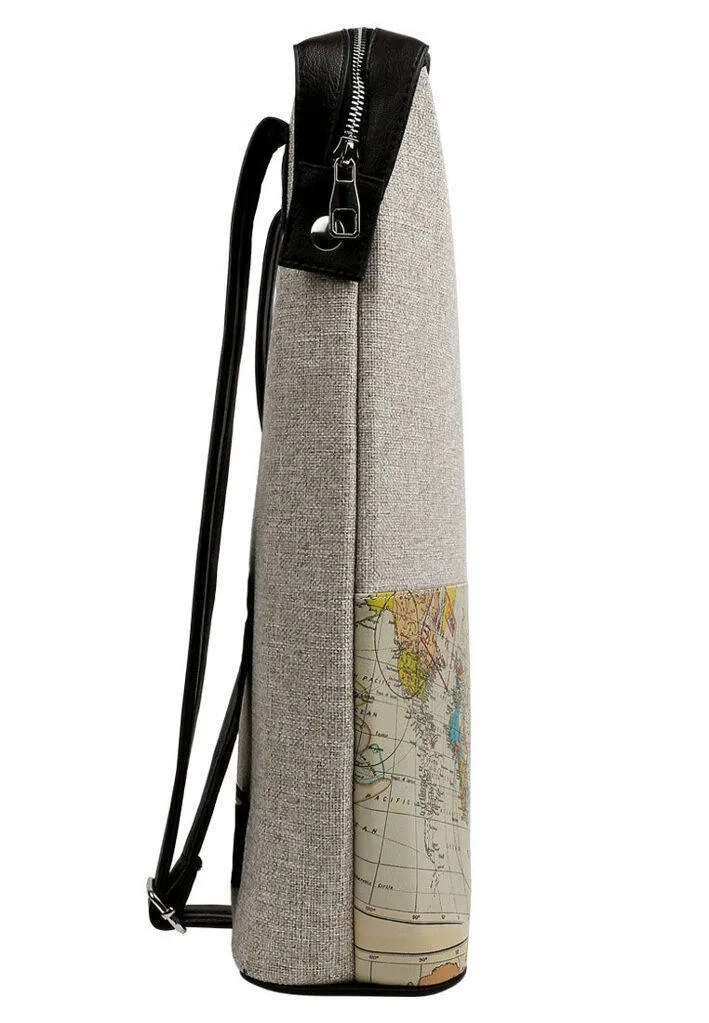 Unisex Vegan Gris Sac à dos - Take Me With You Motif