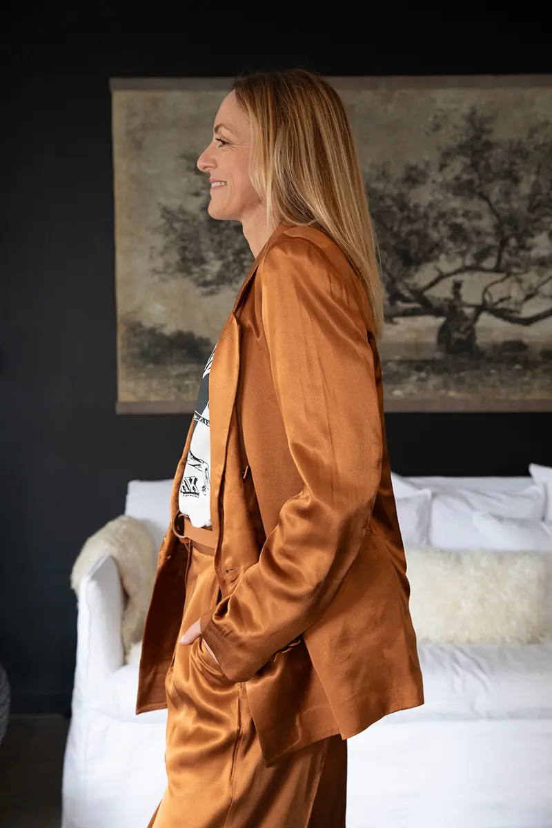 Veste Blazer Leana Satinée Chestnut - Hod Paris | Les Chiquettes